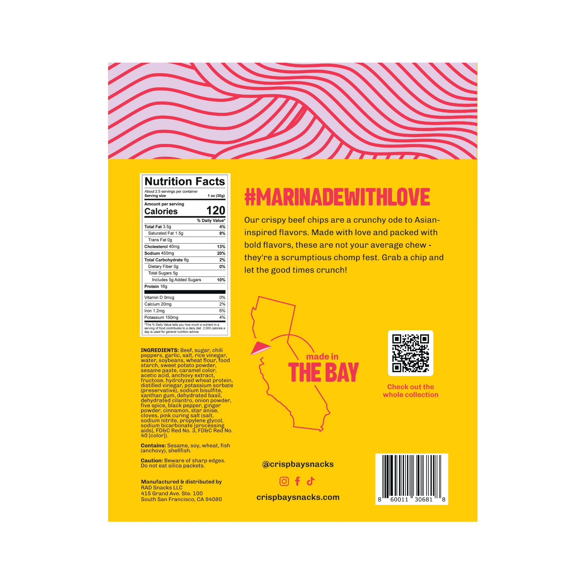 CRISPBAY Vietnamese Pho Beef Jerky Chips