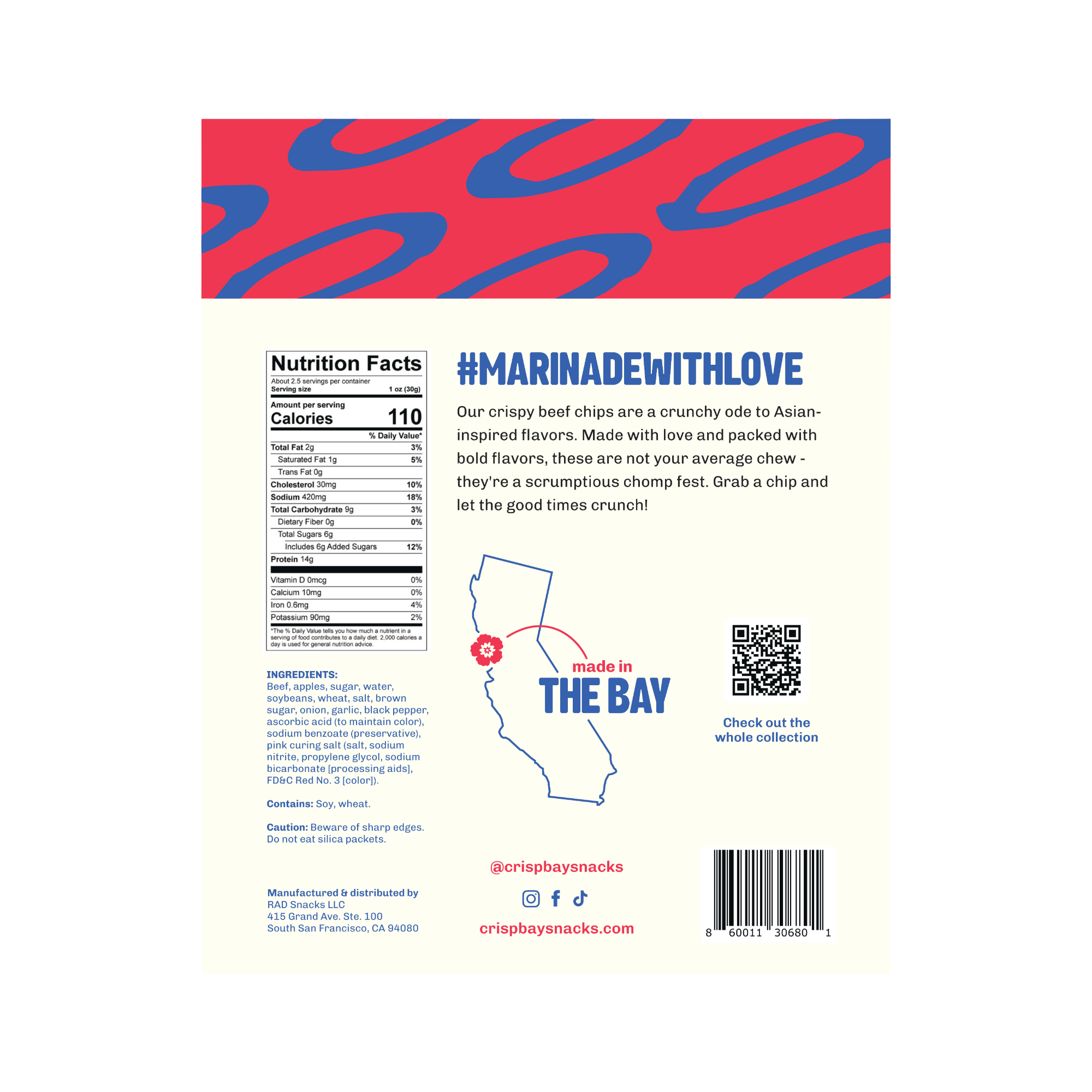 CRISPBAY Korean Kalbi Beef Jerky Chips